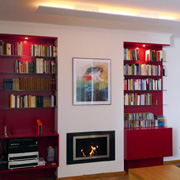 Warm und gemütlich: Kamin ohne Schornstein, Deckenleuchte stufenlos einstellbar